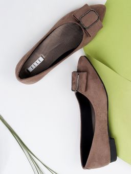 ELLE - Brown Women Slip On Ballerinas