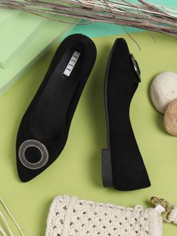 ELLE - Black Women Slip On Ballerinas