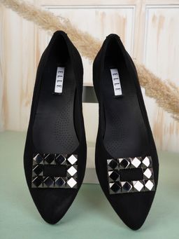 ELLE - Black Women Slip On Ballerinas