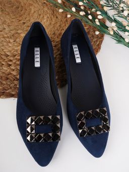 ELLE - Navy Blue Women Slip On Ballerinas
