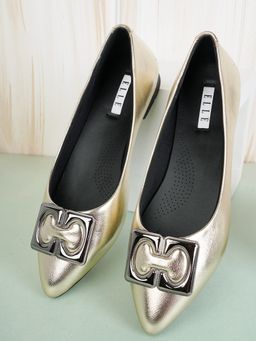 ELLE - Gold Women Slip On Ballerinas