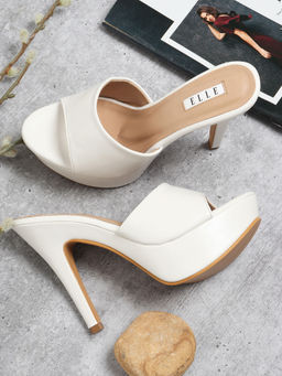 ELLE - White Women Slip On Sandals