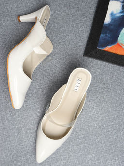 ELLE - White Women Slip On Mules