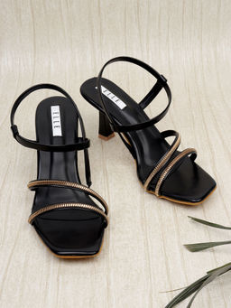ELLE - Black Women Slip On Sandals