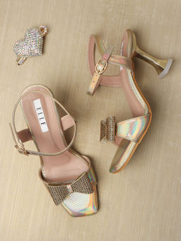 ELLE - Gold Women Buckle Sandals