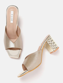 ELLE - Gold Women Slip On Sandals