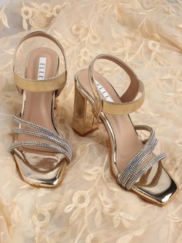 ELLE - Gold Women Slip On Sandals
