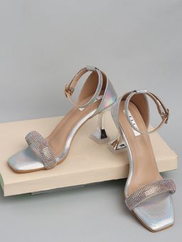 ELLE - Silver Women Buckle Sandals
