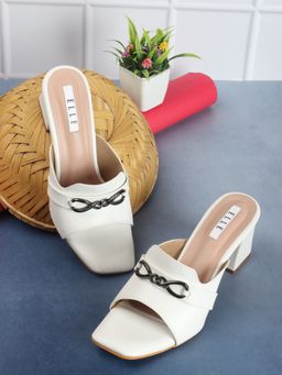 ELLE - White Women Slip On Sandals