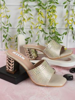 ELLE - Gold Women Slip On Sandals