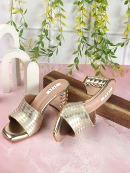 ELLE - Gold Women Slip On Sandals