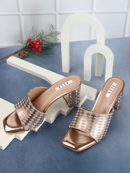 ELLE - Rose Gold Women Slip On Sandals