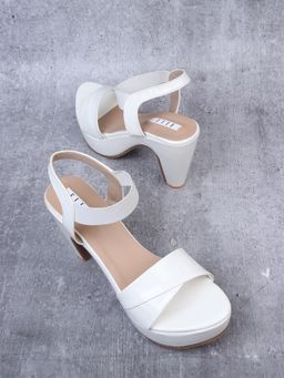 ELLE - White Women Slip On Sandals