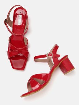 ELLE - Red Women Buckle Sandals