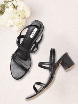 ELLE - Black Women Slip On Sandals