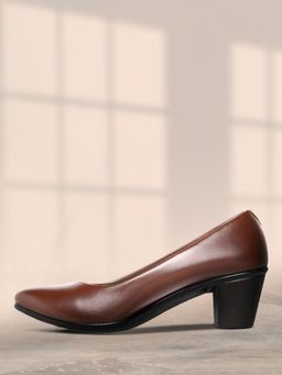ELLE - Brown Women Slip On Pumps