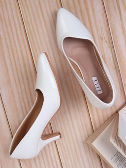 ELLE - White Women Slip On Pumps