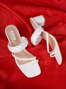 ELLE - White Women Slip On Sandals