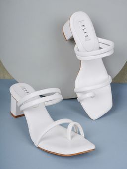 ELLE - White Women Slip On Sandals