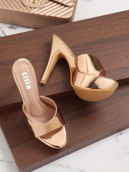 ELLE - Rose Gold Women Slip On Sandals