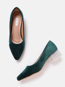 ELLE - Green Women Slip On Pumps