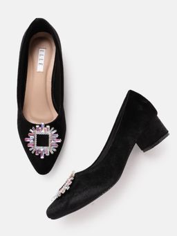 ELLE - Black Women Slip On Pumps