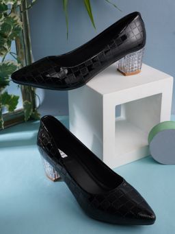 ELLE - Black Women Slip On Pumps