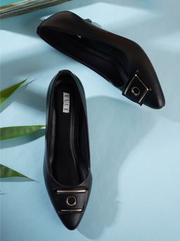 ELLE - Black Women Slip On Pumps