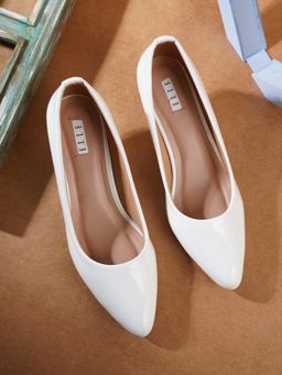 ELLE - White Women Slip On Pumps