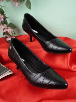 ELLE - Black Women Slip On Pumps