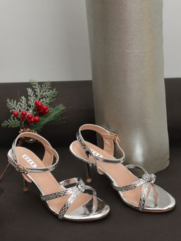 ELLE - Silver Women Buckle Sandals