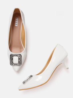 ELLE - White Women Slip On Pumps