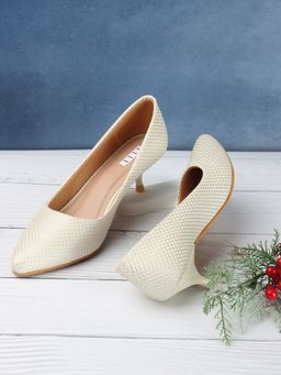 ELLE - Cream Women Slip On Pumps