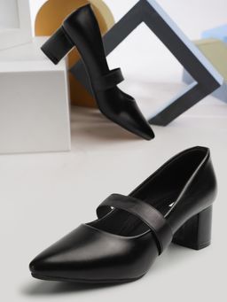 ELLE - Black Women Slip On Pumps