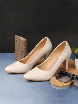 ELLE - Cream Women Slip On Pumps