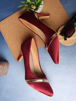 ELLE - Maroon Women Slip On Pumps