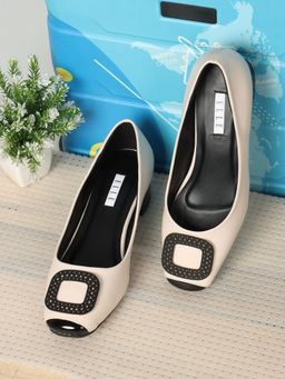 ELLE - Cream Women Slip On Pumps