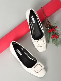 ELLE - White Women Slip On Pumps