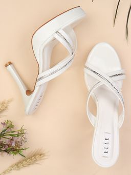 ELLE - White Women Slip On Sandals