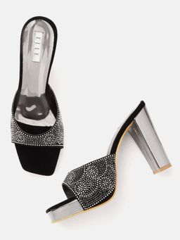 ELLE - Black Women Slip On Sandals