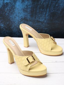ELLE - Yellow Women Buckle Sandals