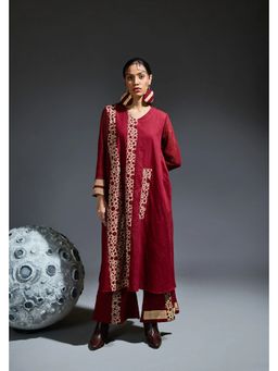 Banana Labs - Crater Molten Maroon Kurta