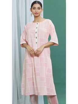 Banana Labs - Clove Pink Cotton Hand Block Printed Kurta