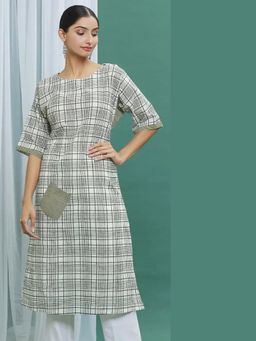 Banana Labs - Green Cotton Printed Kurta