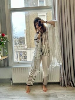 Banana Labs - Black and White Striped Small Kaftan