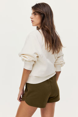 H&M - Women Green Sweatshirt Shorts