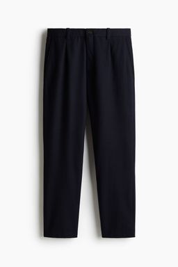 H&M - Men Blue Regular Fit Felted Trousers