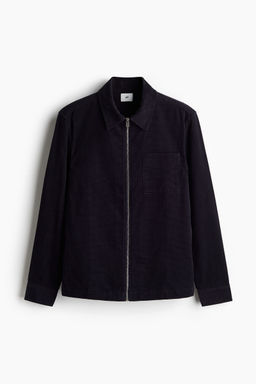 H&M - Men Blue Regular Fit Corduroy Overshirt