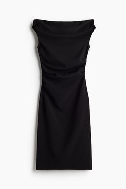 H&M - Women Black Draped Twill Dress