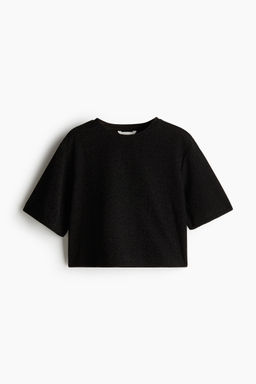 H&M - Women Black Short T-Shirt